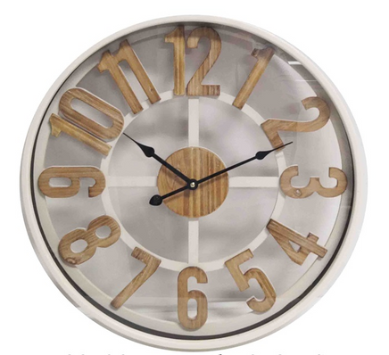 BeoXL - Wandklok WOODZ WHITE Modern Industrieel Design