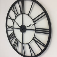 BeoXL - Wandklok Industrieel Ruota Romana ZWART