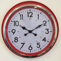 BeoXL - Wandklok RAVENNA Rood modern industrieel design