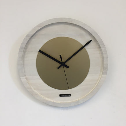 BeoXL - Wandklok Quinten White & Gold Modern Dutch Design