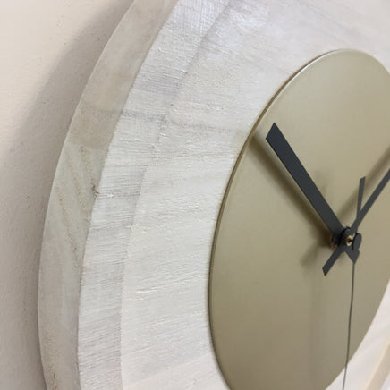BeoXL - Wandklok Quinten White & Gold Modern Dutch Design