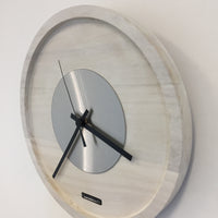 BeoXL - Wandklok Quinten White & Silver Modern Dutch Design