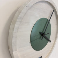 BeoXL - Wandklok Quinten White & Green Modern Design