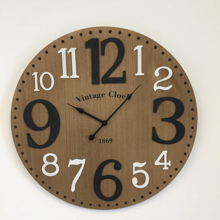 BeoXL - Wandklok Vintage WOOD Design