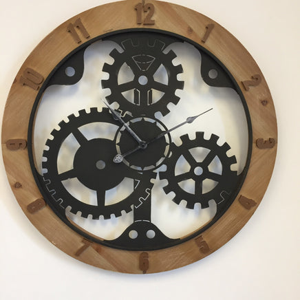 BeoXL - Wandklok WOOD & GEAR INDUSTRIAL DESIGN