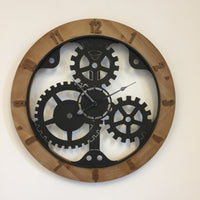 BeoXL - Wandklok WOOD & GEAR INDUSTRIAL DESIGN