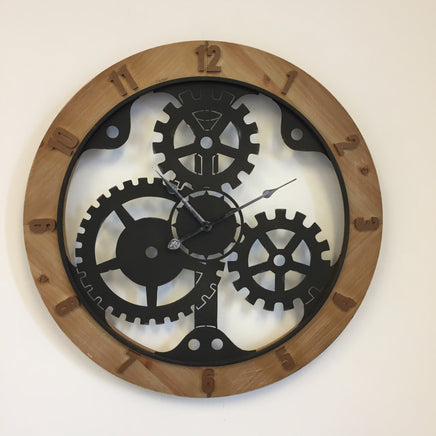 BeoXL - Wandklok WOOD & GEAR INDUSTRIAL DESIGN