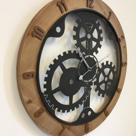BeoXL - Wandklok WOOD & GEAR INDUSTRIAL DESIGN