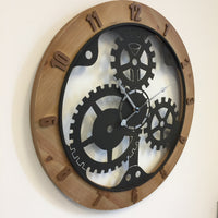 BeoXL - Wandklok WOOD & GEAR INDUSTRIAL DESIGN