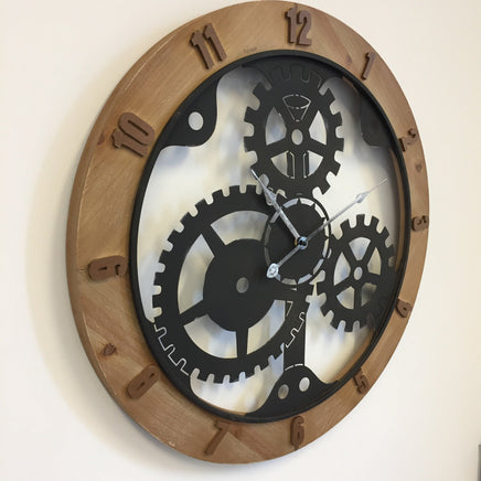 BeoXL - Wandklok WOOD & GEAR INDUSTRIAL DESIGN