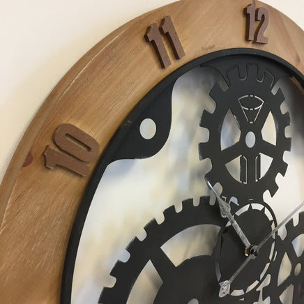 BeoXL - Wandklok WOOD & GEAR INDUSTRIAL DESIGN