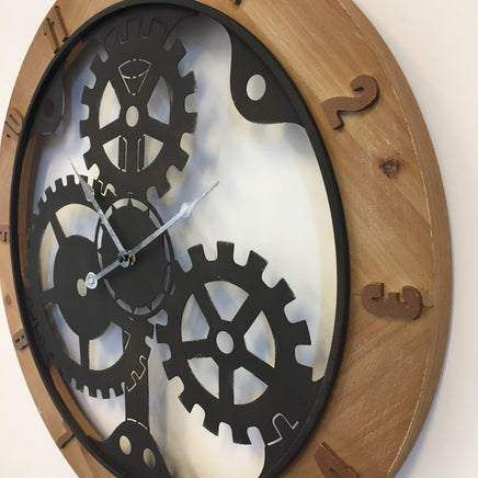 BeoXL - Wandklok WOOD & GEAR INDUSTRIAL DESIGN