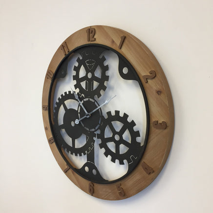 BeoXL - Wandklok WOOD & GEAR INDUSTRIAL DESIGN