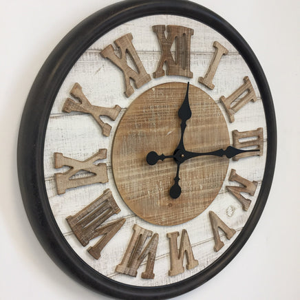 BeoXL - Wandklok ROMAN WOOD DESIGN INDUSTRIEEL