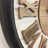 BeoXL - Wandklok ROMAN WOOD DESIGN INDUSTRIEEL