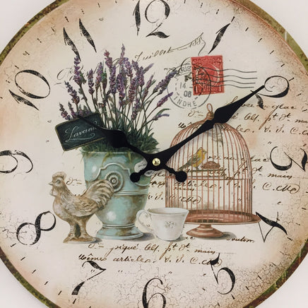 BeoXL - Wandklok les fleur vintage