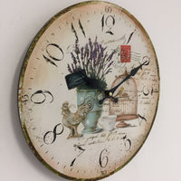 BeoXL - Wandklok les fleur vintage
