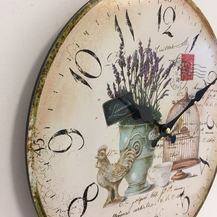 BeoXL - Wandklok les fleur vintage