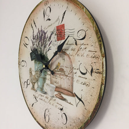 BeoXL - Wandklok les fleur vintage