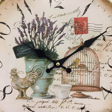 BeoXL - Wandklok les fleur vintage