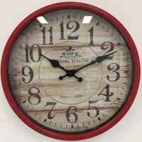 BeoXL - Wandklok Vinclos Rouge Vintage Design