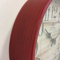 BeoXL - Wandklok Vinclos Rouge Vintage Design
