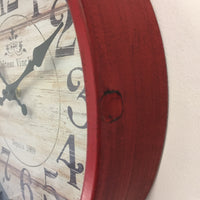 BeoXL - Wandklok Vinclos Rouge Vintage Design