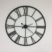 BeoXL - Wandklok XXLRomeins wiel bruin vintage design