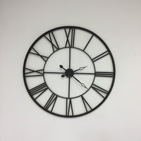 BeoXL - Wandklok XXLRomeins wiel bruin vintage design