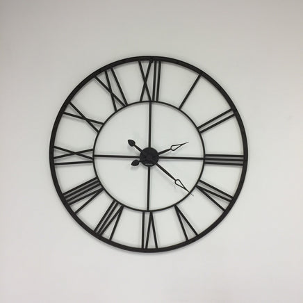 BeoXL - Wandklok XXLRomeins wiel bruin vintage design