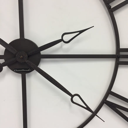 BeoXL - Wandklok XXLRomeins wiel bruin vintage design