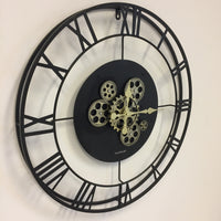 BeoXL - Wandklok BLACK GEAR 57 INDUSTRIEEL DESIGN