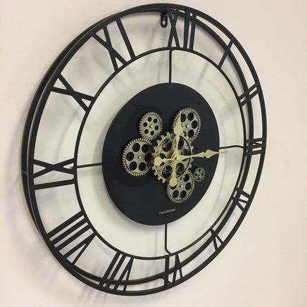 BeoXL - Wandklok BLACK GEAR 57 INDUSTRIEEL DESIGN