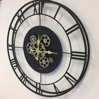 BeoXL - Wandklok BLACK GEAR 57 INDUSTRIEEL DESIGN