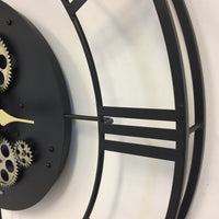 BeoXL - Wandklok BLACK GEAR 57 INDUSTRIEEL DESIGN