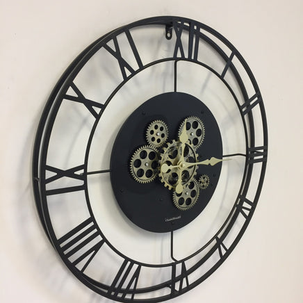 BeoXL - Wandklok BLACK GEAR 57 INDUSTRIEEL DESIGN