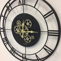 BeoXL - Wandklok BLACK GEAR 57 INDUSTRIEEL DESIGN