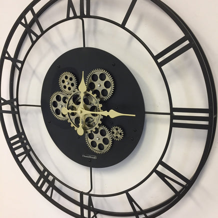 BeoXL - Wandklok BLACK GEAR 57 INDUSTRIEEL DESIGN