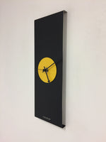 BeoXL - Wandklok Black-Line & Yellow Modern Design RVS