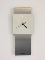 BeoXL - Wandklok RVS JADA DESIGN WHITE SQUARE