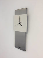 BeoXL - Wandklok RVS JADA DESIGN WHITE SQUARE