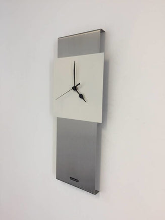 BeoXL - Wandklok RVS JADA DESIGN WHITE SQUARE