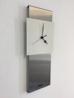 BeoXL - Wandklok RVS JADA DESIGN WHITE SQUARE