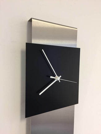 BeoXL - Wandklok RVS JADA DESIGN BLACK SQUARE