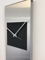 BeoXL - Wandklok RVS Cassiopee Black Square