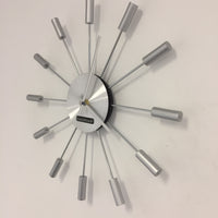BeoXL - Wandklok Silver SUN modern design