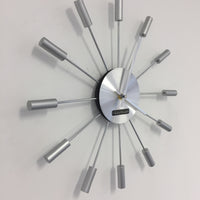 BeoXL - Wandklok Silver SUN modern design