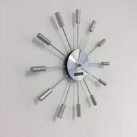 BeoXL - Wandklok Silver SUN modern design