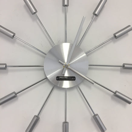 BeoXL - Wandklok Silver SUN modern design