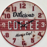 BeoXL - Wandklok retro Coffee Red